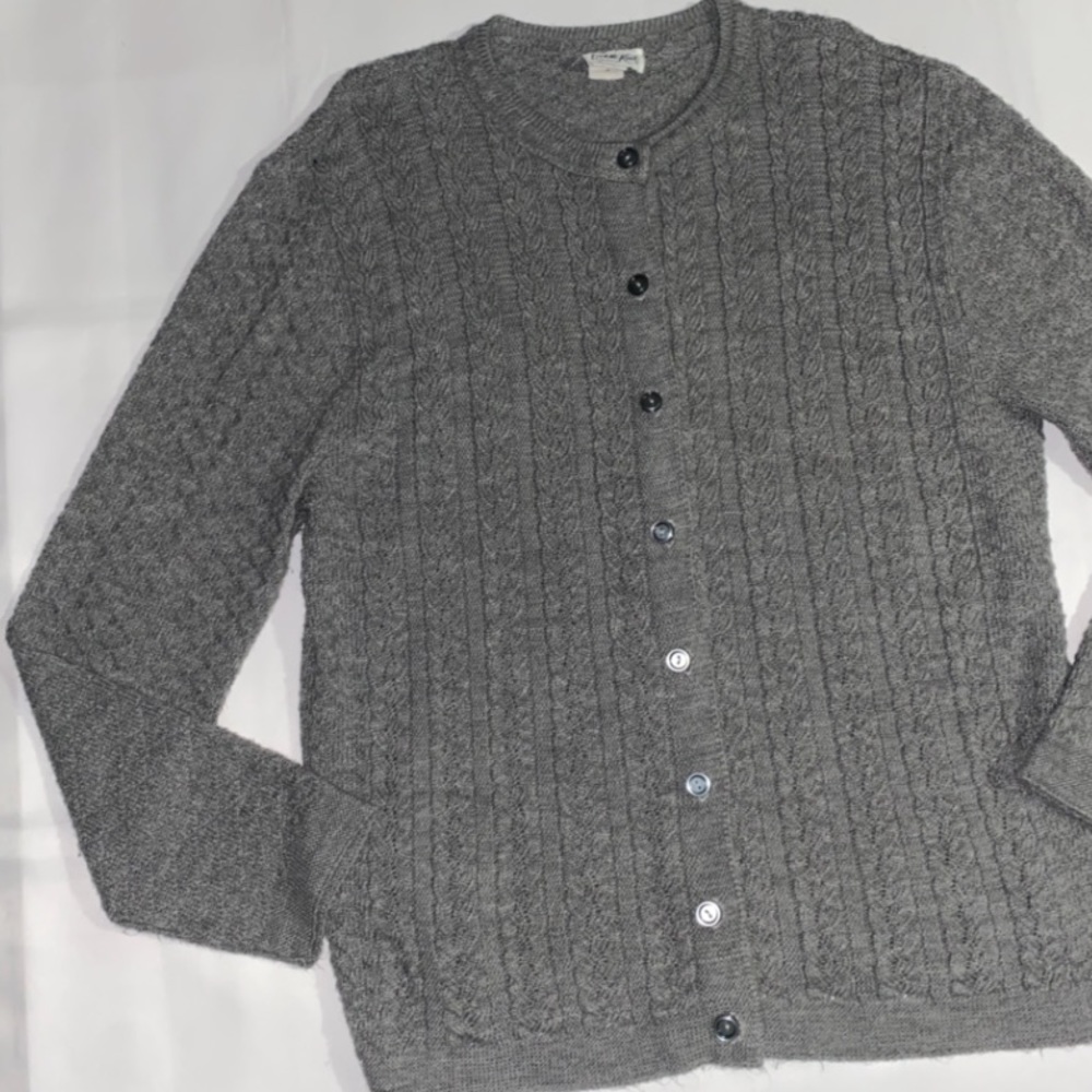 Vintage Cuddle Knit Cable Knit Sweater Cardigan View 4